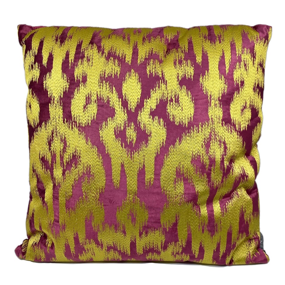 Sierkussen Bordeaux Goud Glans Katoen 50x50cm