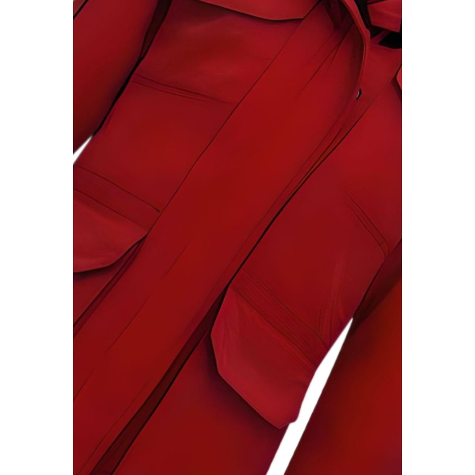 Gewatteerde Jas Dames Halflang - 7603 - Rood