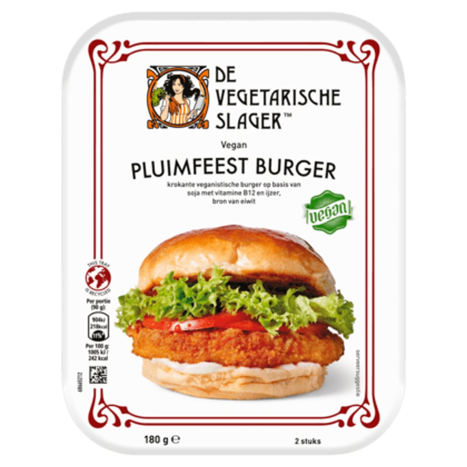 Vegetarische Slager Pluimfeest Burger