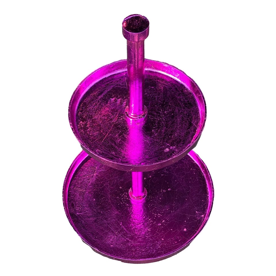 Etagère Fuchsia Metalic Metaal 35x62cm 2 Lagen