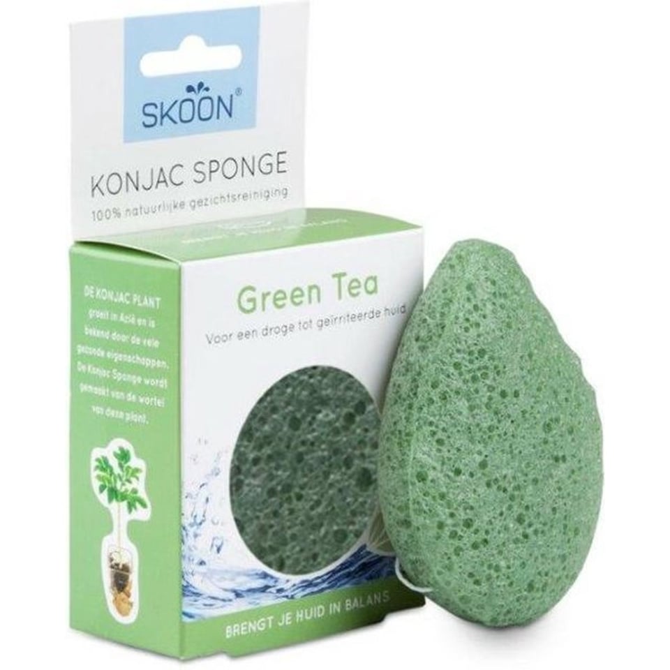 Skoon Konjac Sponge Green Tea 1 St