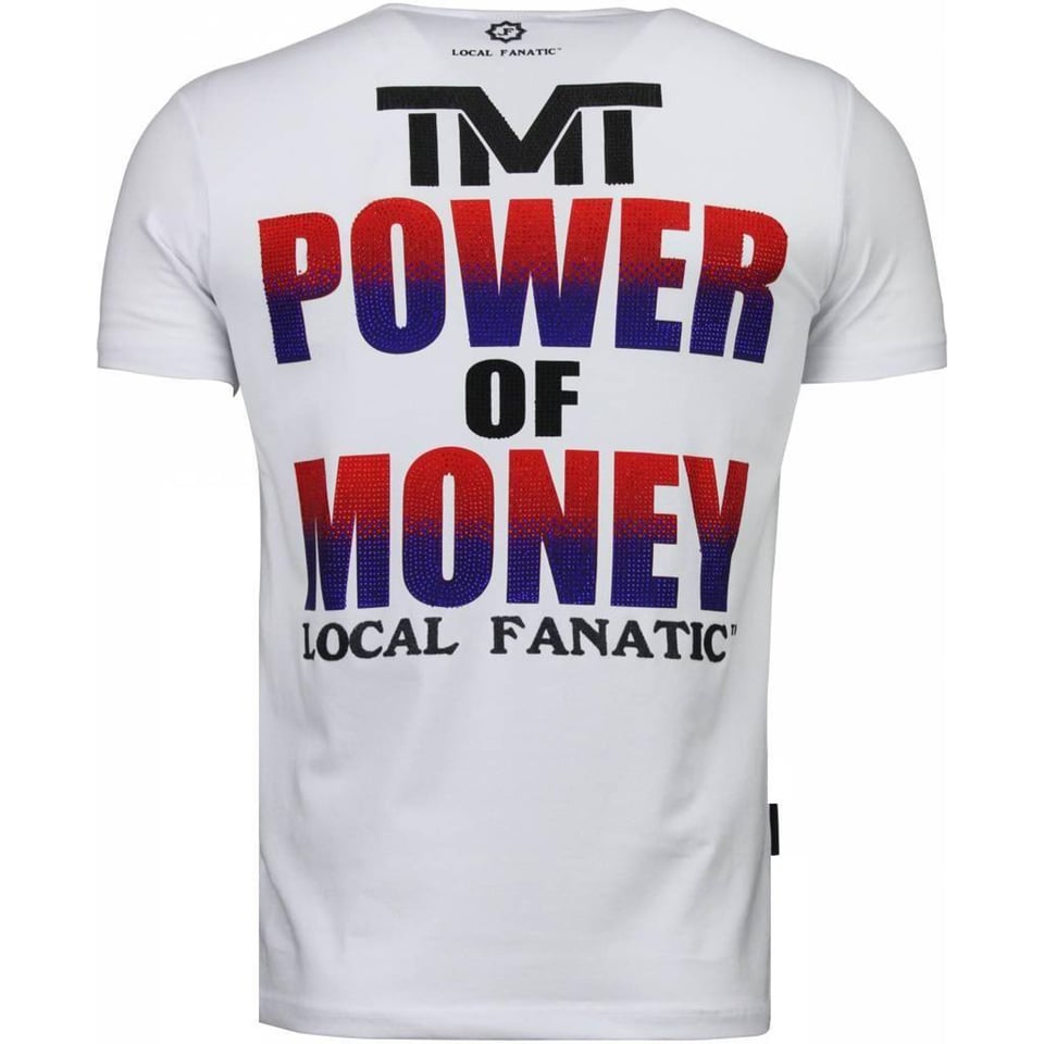 Mayweather - Rhinestone T-Shirt - Wit