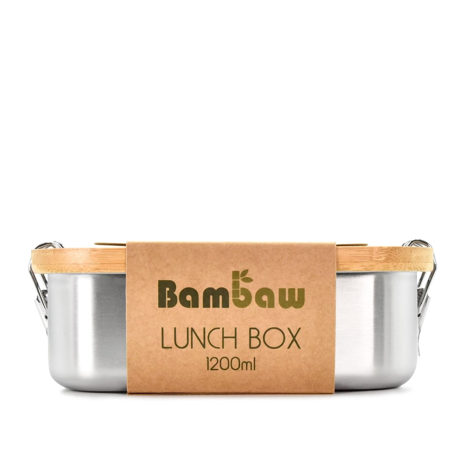 Roestvrij stalen bamboe lunchbox