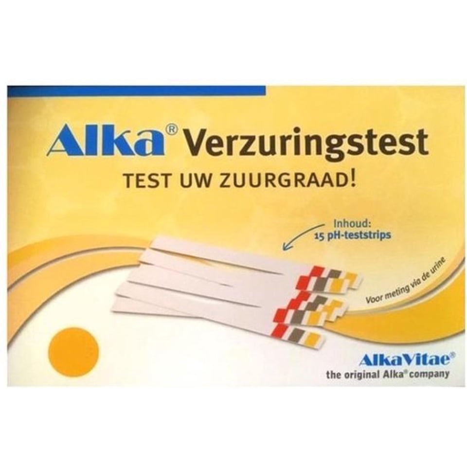 Alka Verzuringstest (15 pH-Teststrips) Verzuurd? Verzuring Test / Alka PH Verzuringstest
