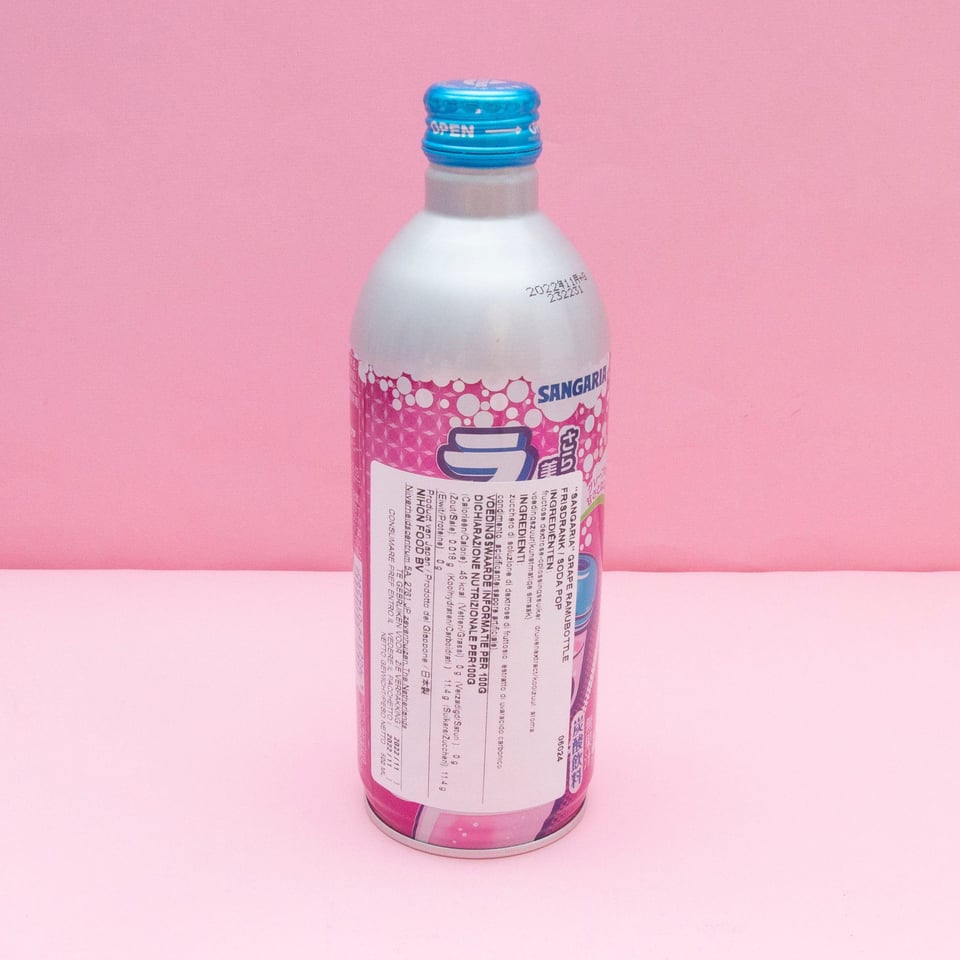 Sangaria Ramune Bottle Grape Flavor.
