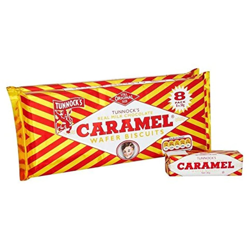 Tunnock's Caramel Wafer Biscuits 8 Pack