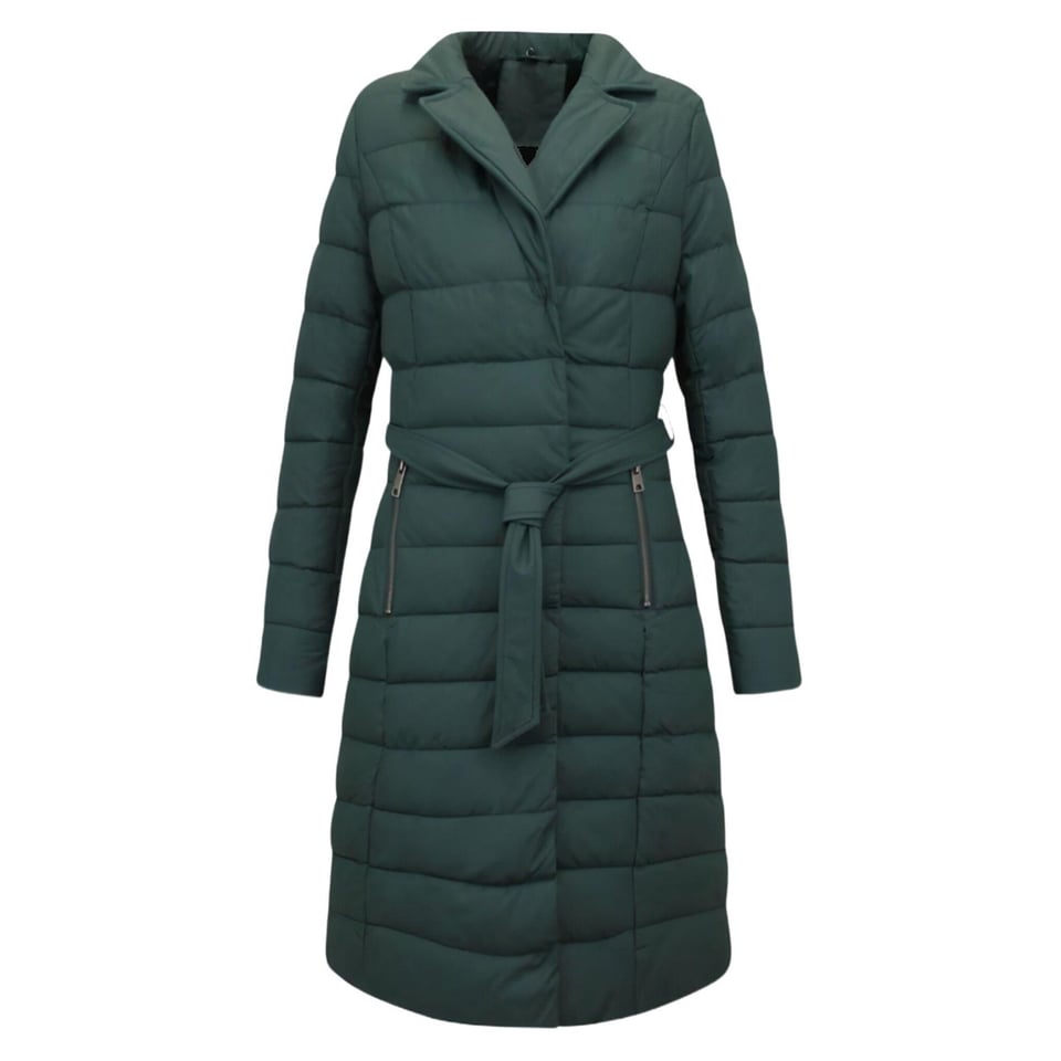 Puffer Jacket Dames Lang - 7921 - Groen