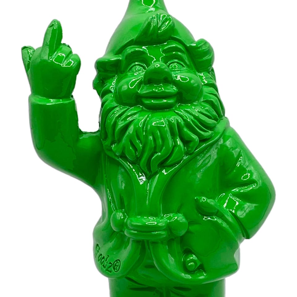 Beeldje Kabouter Fuck You Groen 10cm