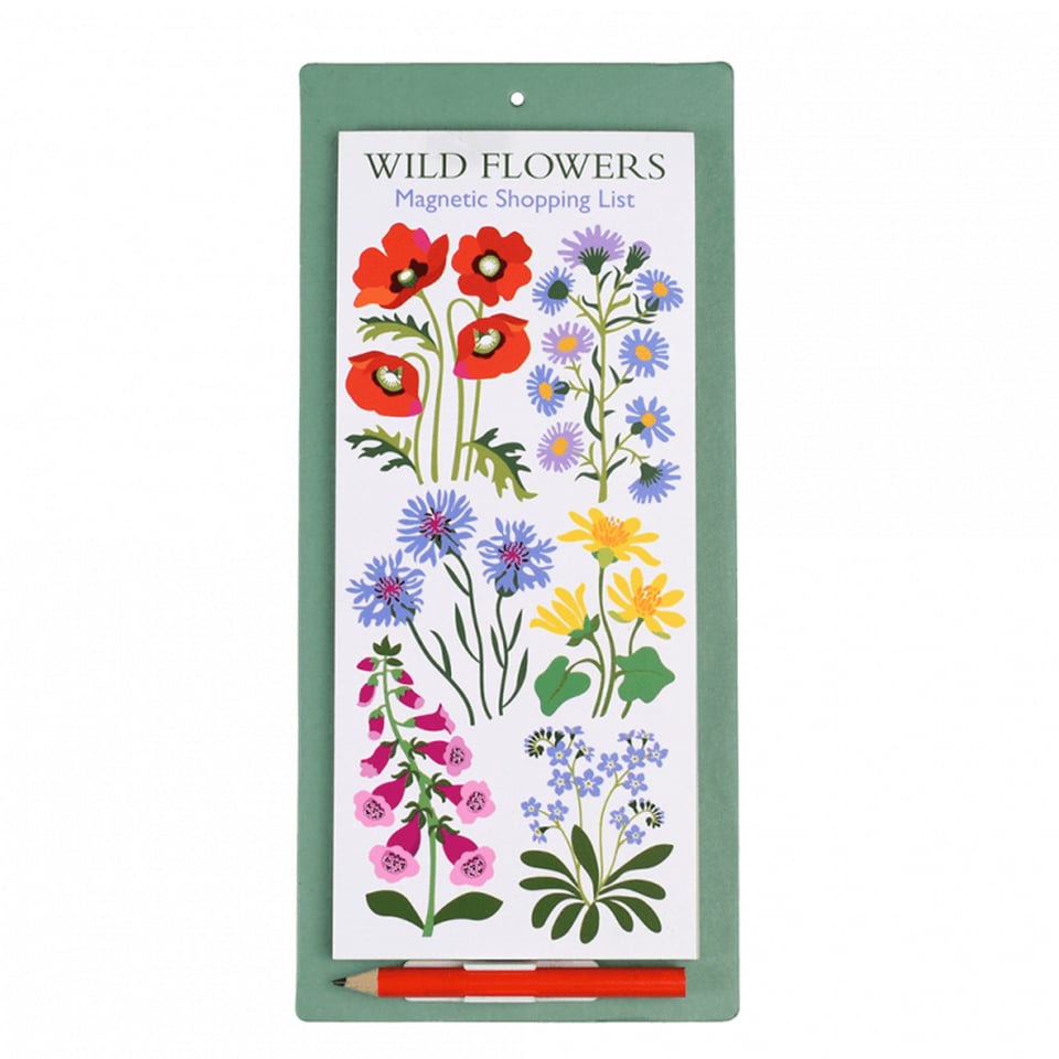 Rex London Magnetische Boodschappenlijst Wilde Bloemen