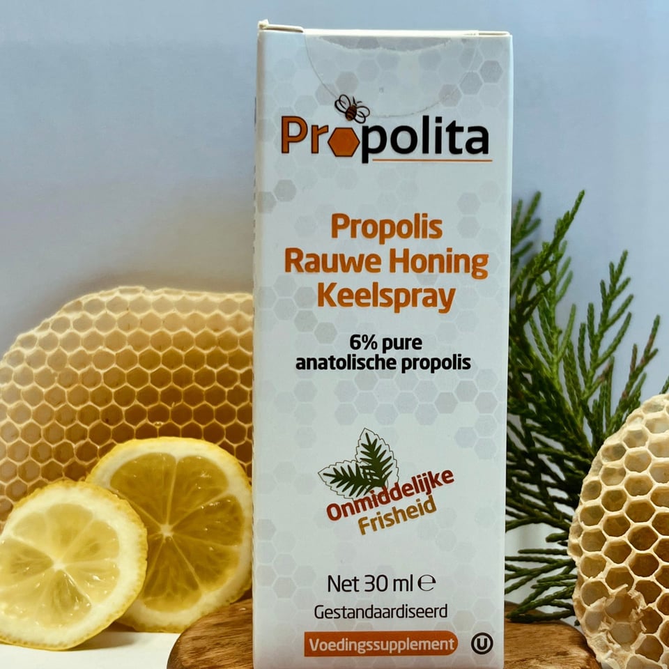 Keelspray met propolis, rauwe honing en menthol - 30 ml - propolita - 30ml