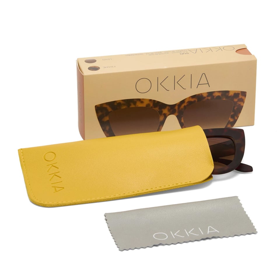 Zonnebril CLAUDIA Big Cat-Eye Classic Havana OK013-CH