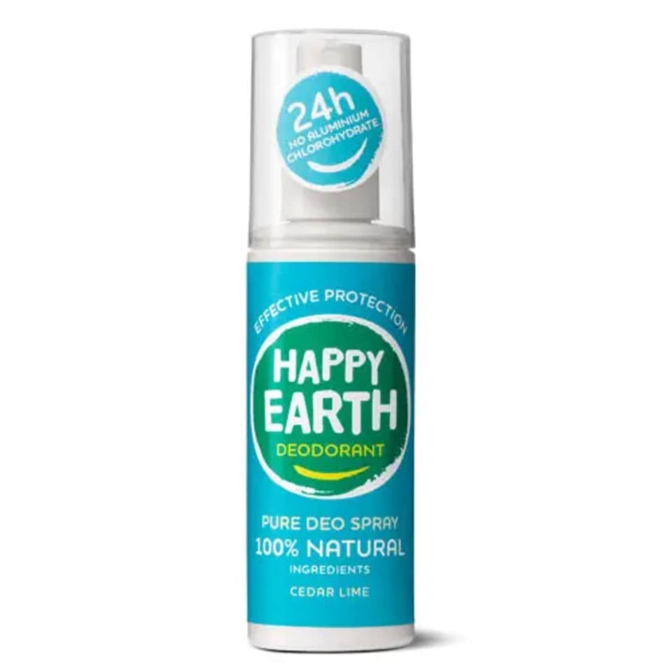 Happy Earth Natuurlijke Deodorant Spray Cedar Lime