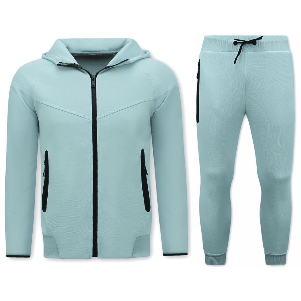 Heren Trainingspakken Volwassenen - Joggingpak Voor Mannen - 148 - Blauw