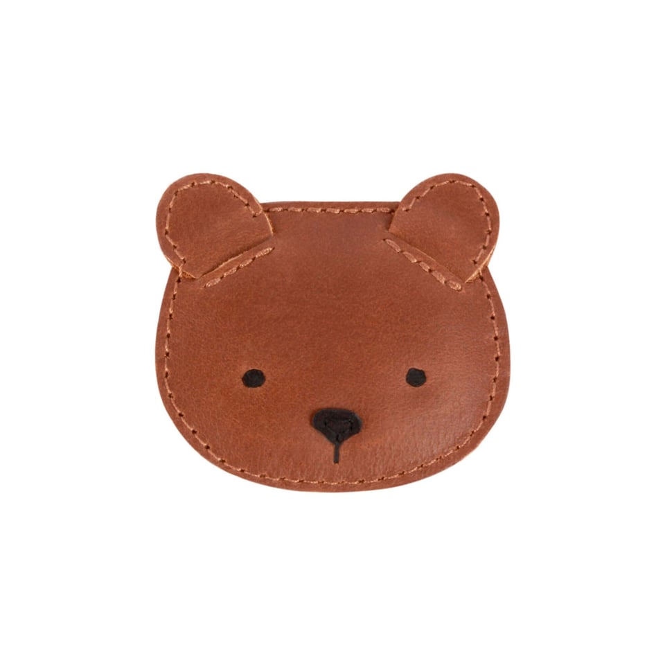 Donsje Josy Classic Hairclip - Bear Cognac Classic Leather