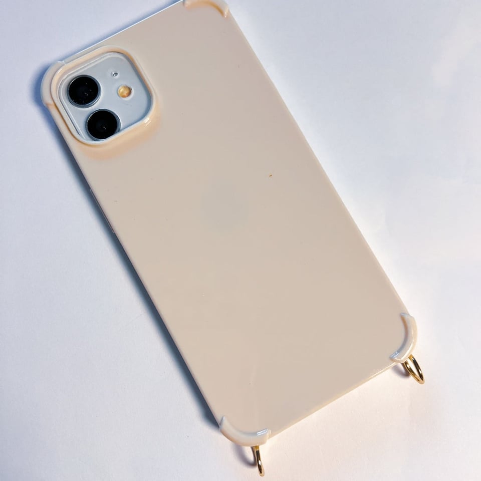 Beige iPhone Hoesje met Haakjes  Functioneel & Stijlvol voor Elke Outfit