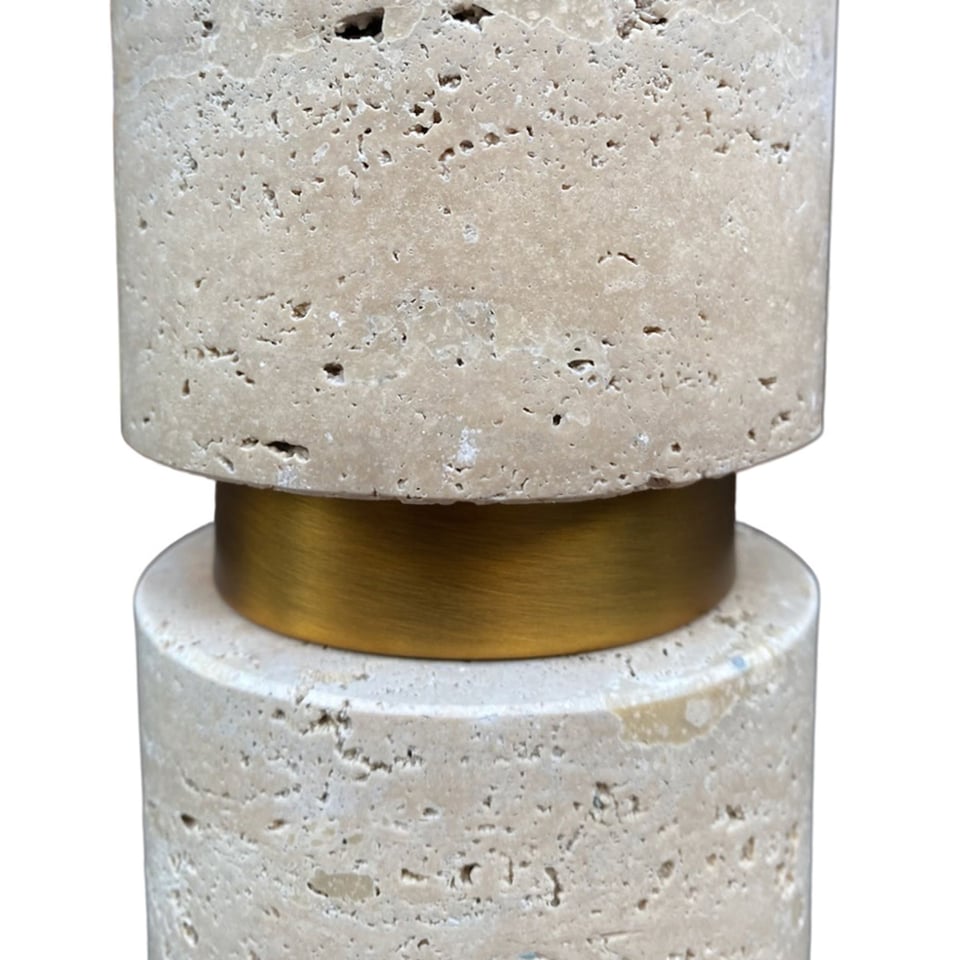 Tafel Lamp Voet Amorina Beige Steen 10x43cm