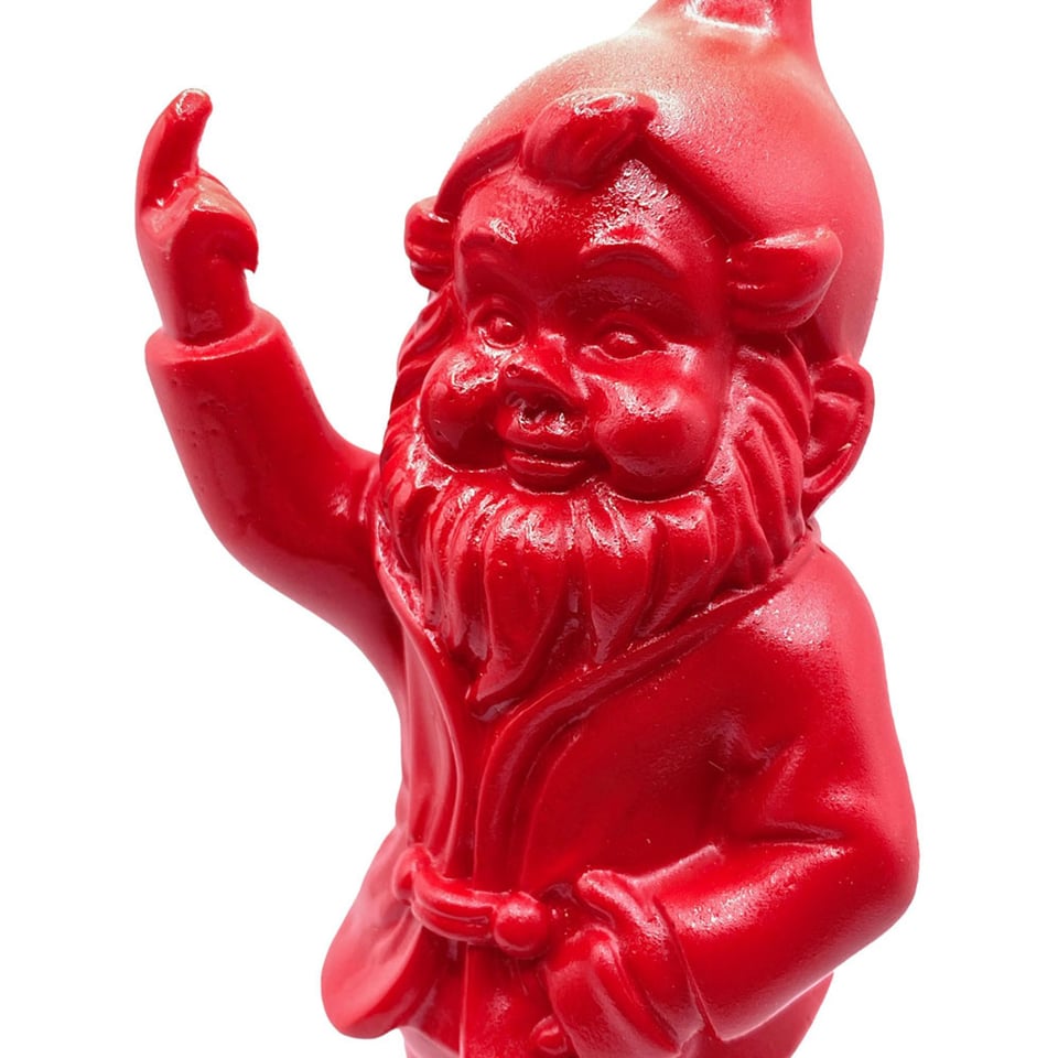 Beeldje Kabouter Fuck You Rood 15cm