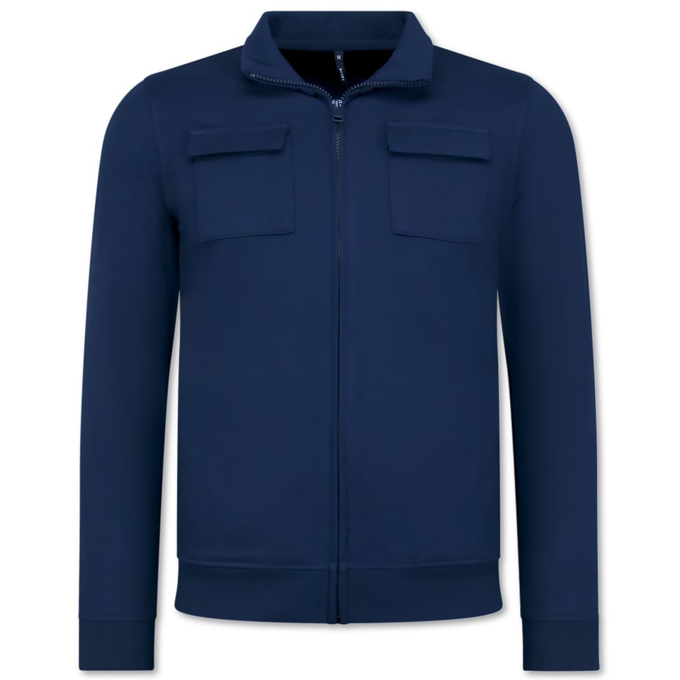 Heren Vesten Met Rits - Zonder Capuchon - Sweatvest Heren - 579 - Blauw