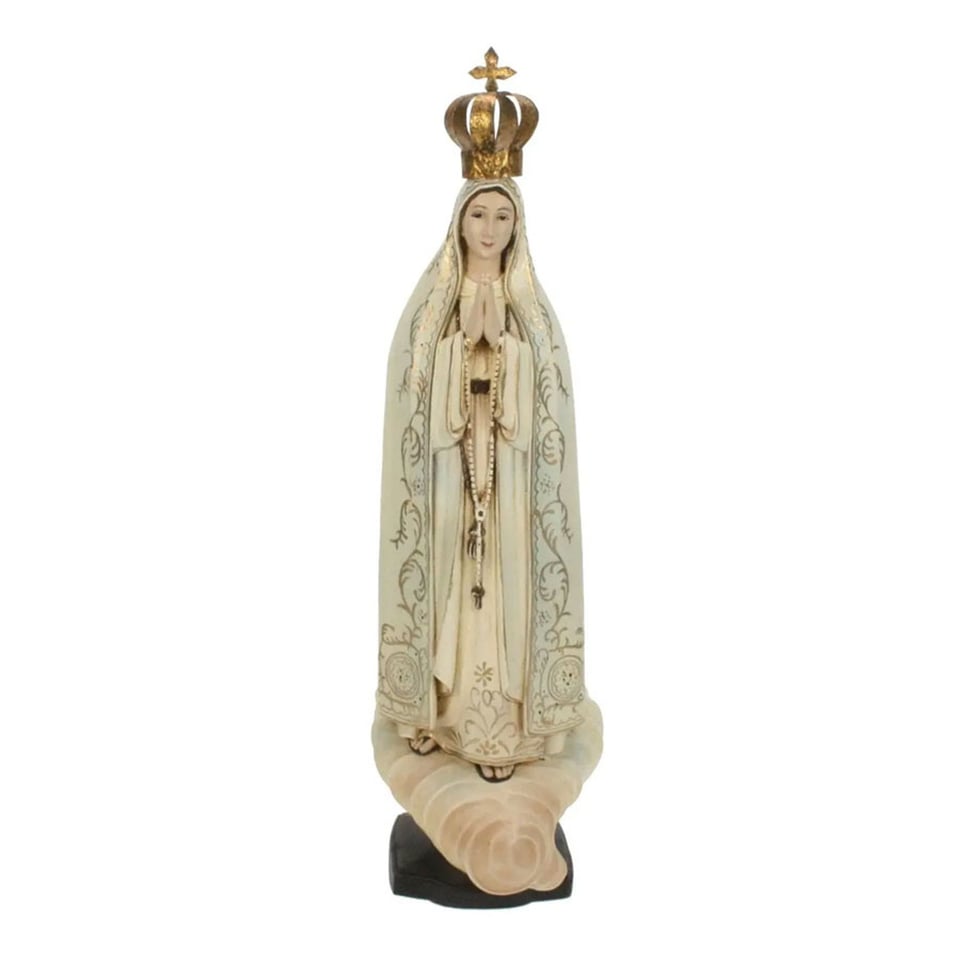 Beeld Maria - Lady of Fatima Beige 13x43cm