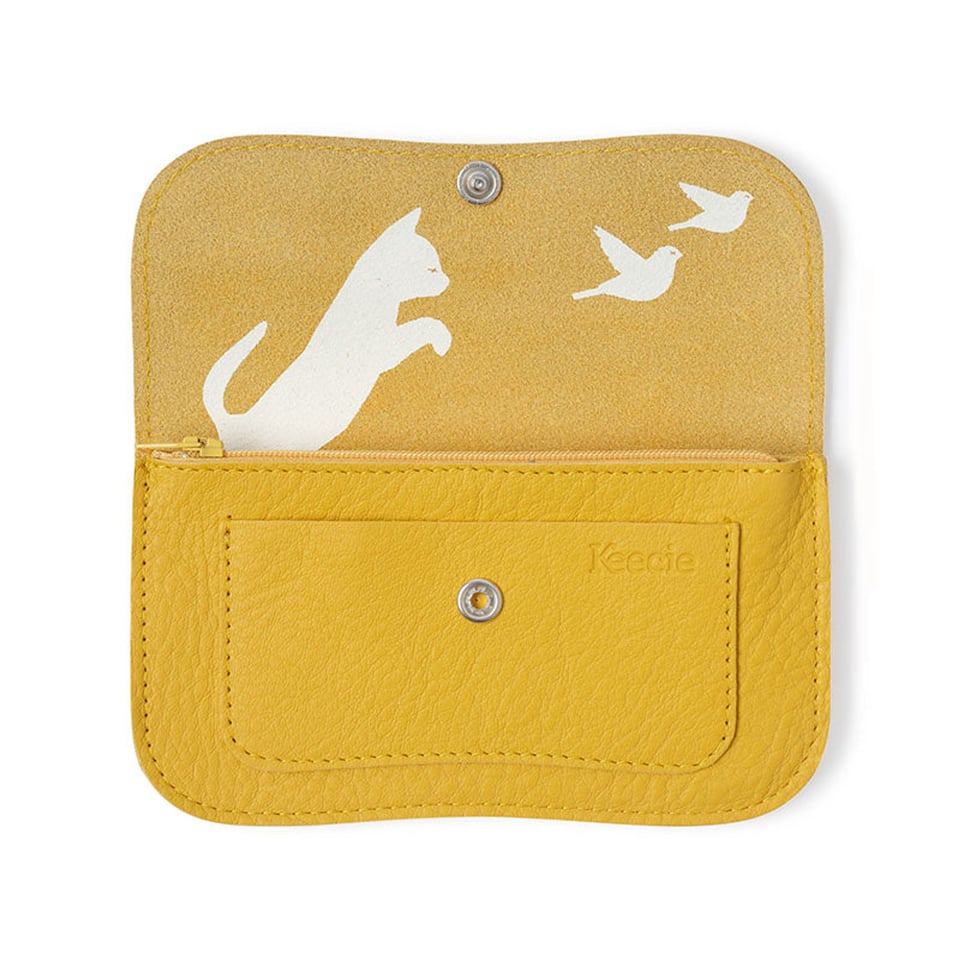 Keecie Portemonnee Cat Chase Medium, Yellow