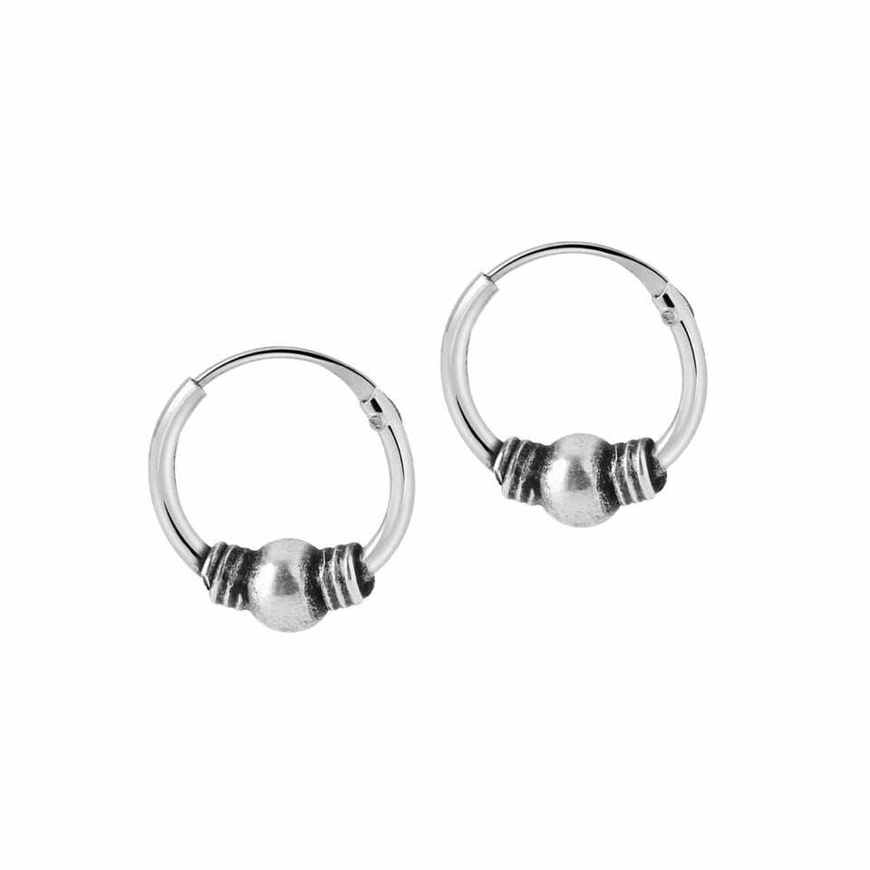 Small Gold Plated Bali Hoop Earrings