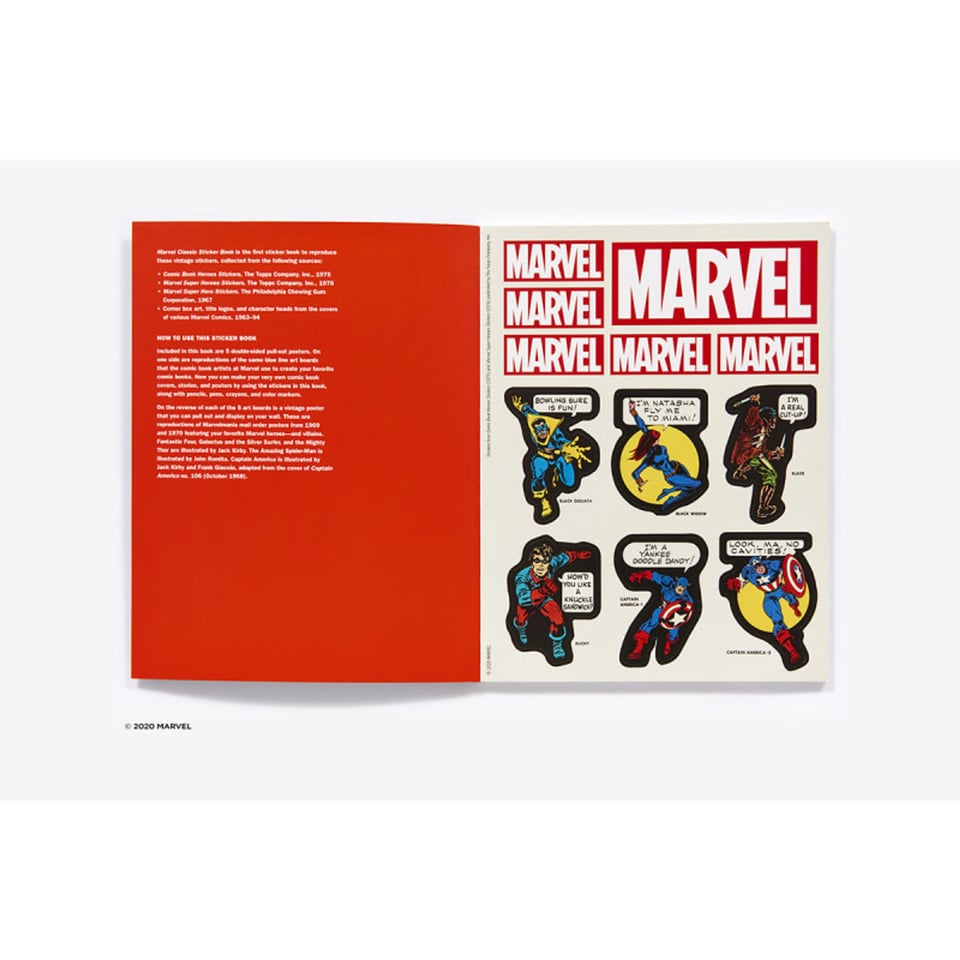 Marvel Classic Sticker Book - 200 Vintage Stickers