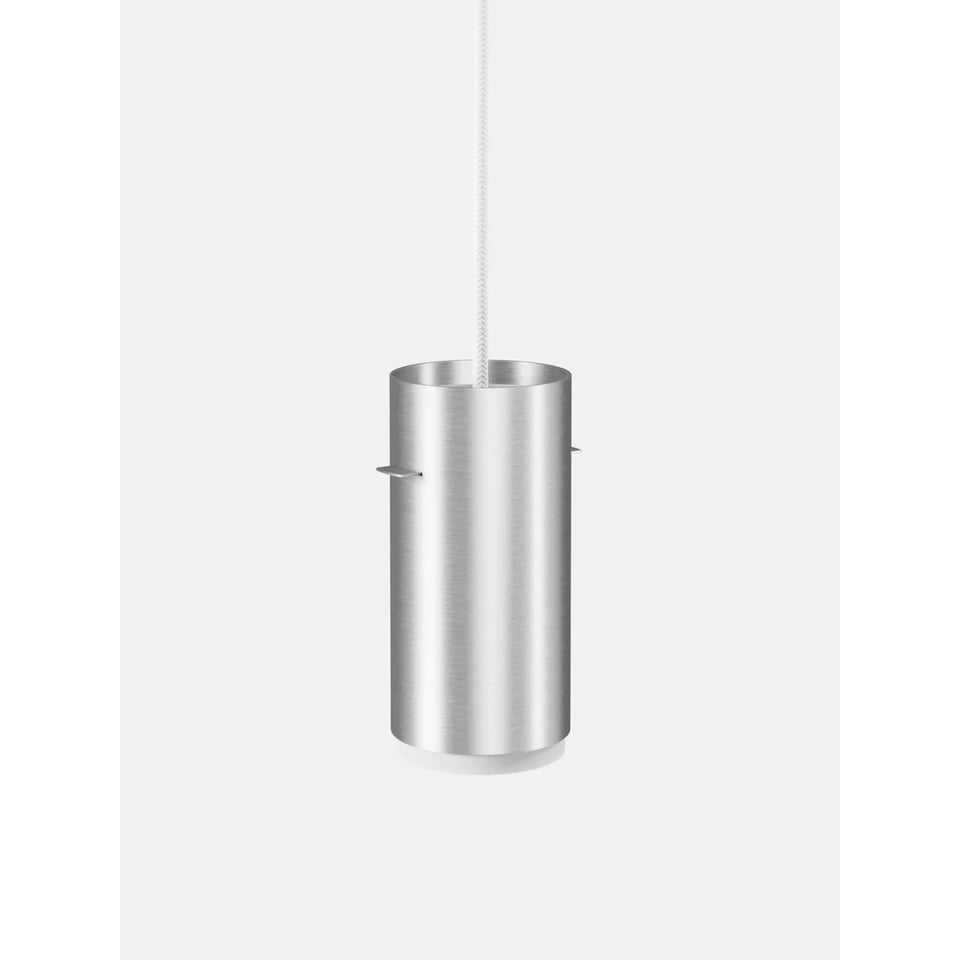 MOEBE Tube Pendant S Geborsteld Aluminium