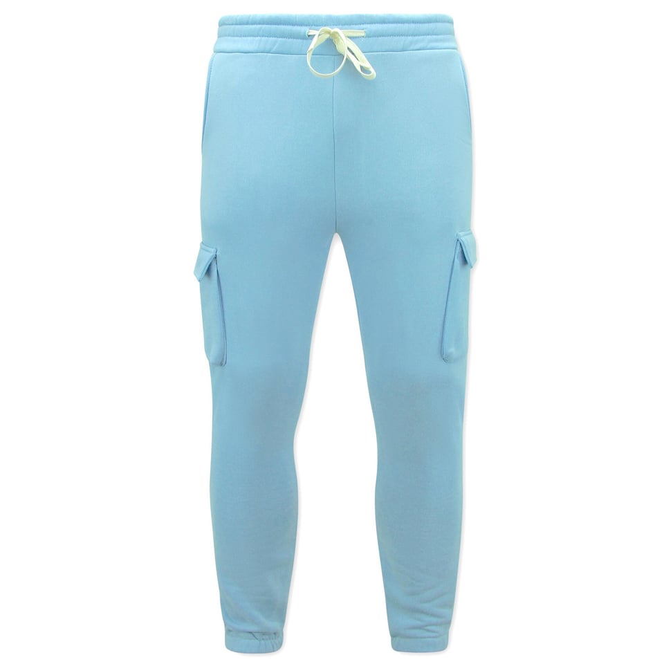 Joggingpak Heren Volwassenen - Oversized Huispak - Dik Geweven - Blauw