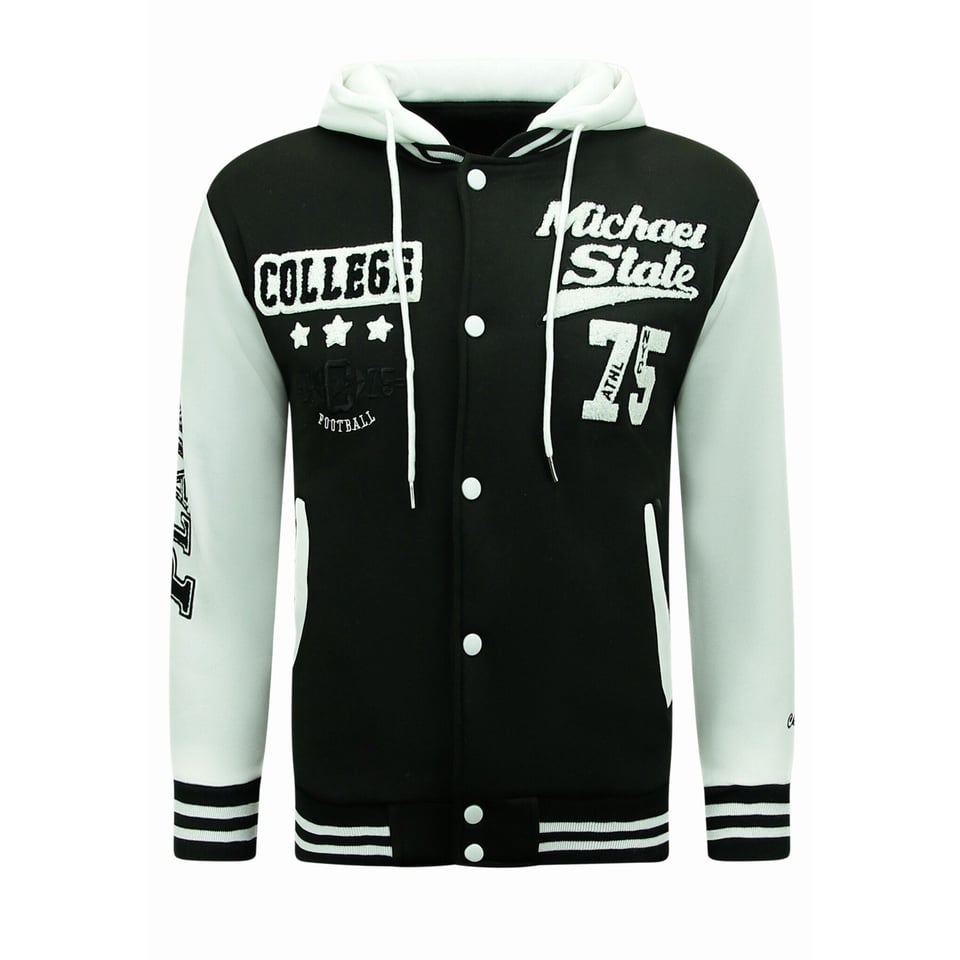 Varsity Vest Met Capuchon - 905 - Zwart