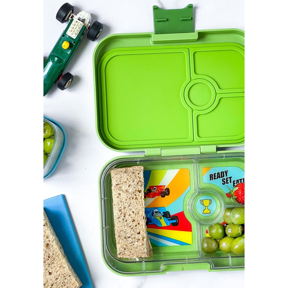 Yumbox Panino 4 Vakken Matcha Groen / Race Auto's - Groen