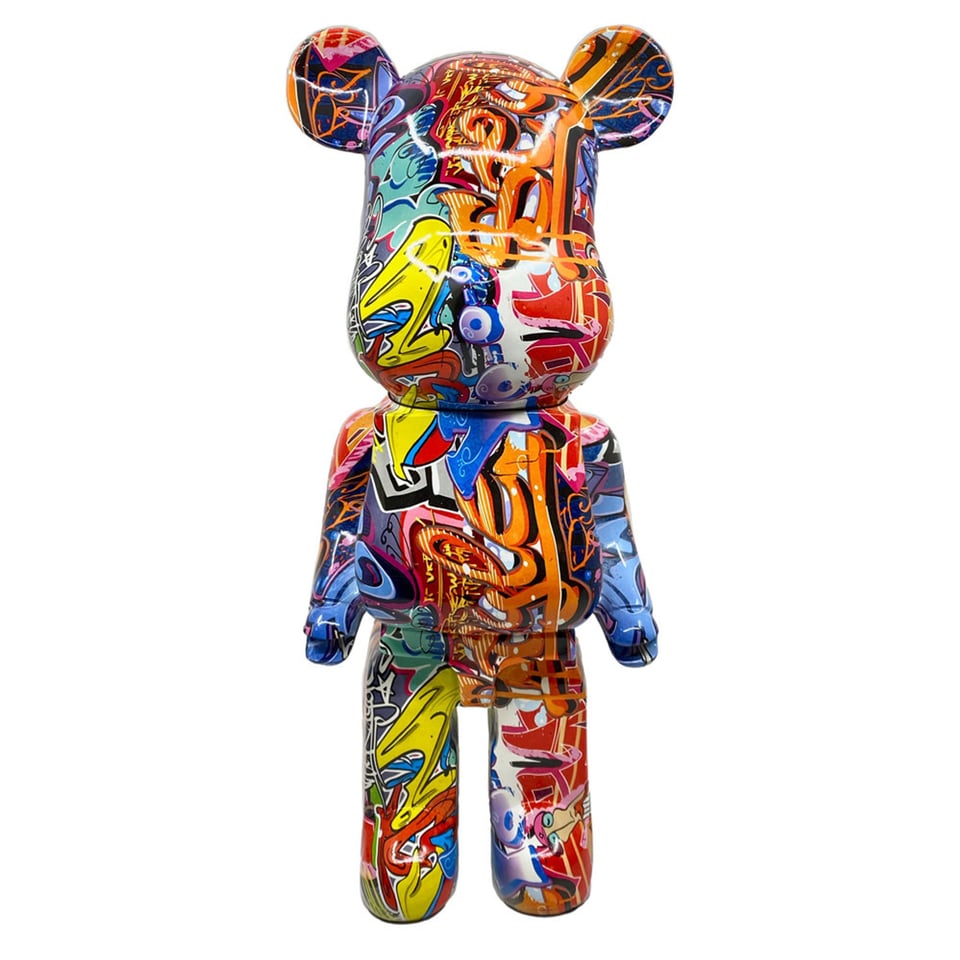 Beeld Design Beer Graffiti Multicolor 20x50cm