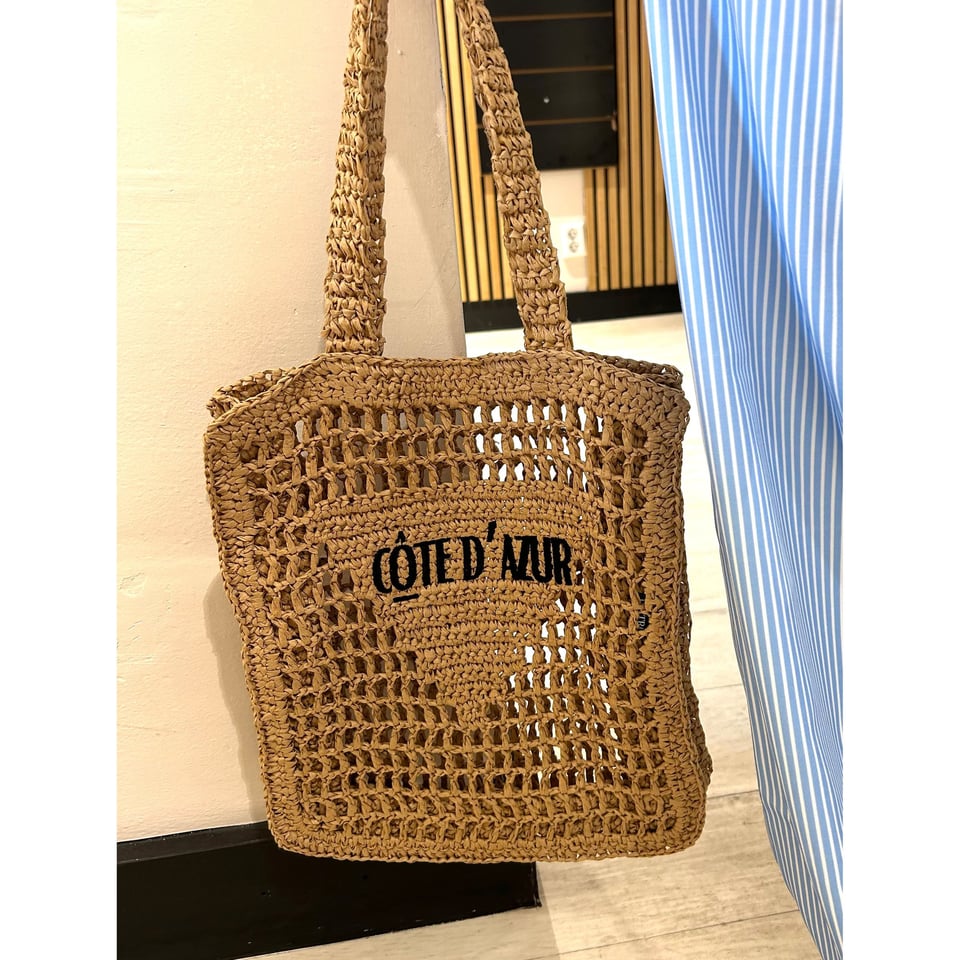 Cote D’azur beach - rotan bag - Onesize