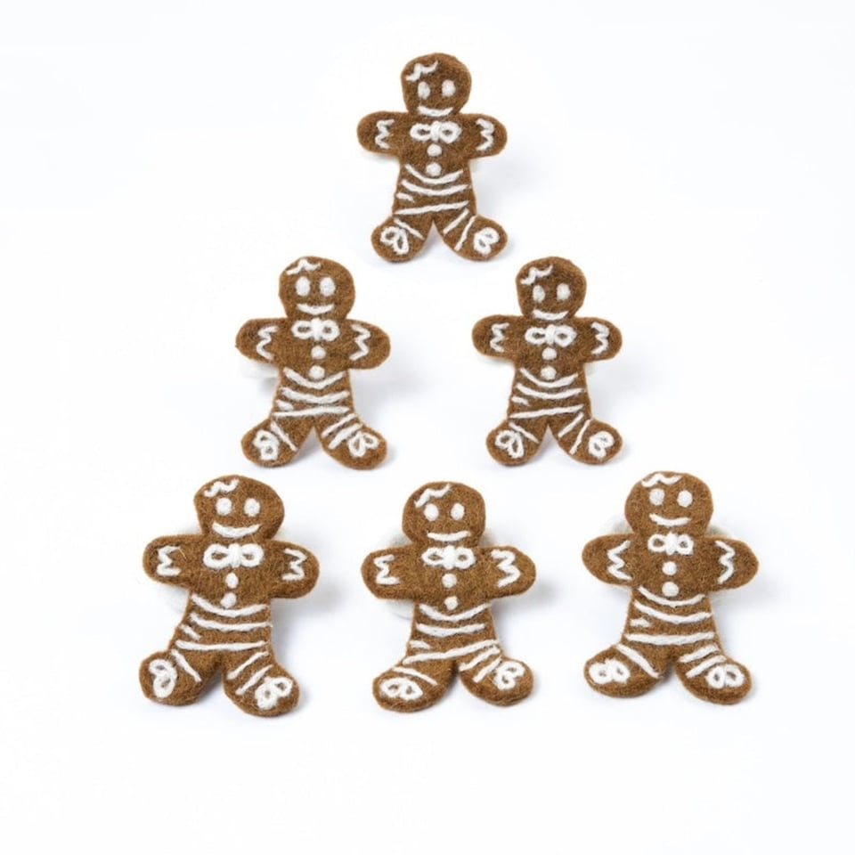 Hanger Gingerbread Cookie Poppetje 6st.