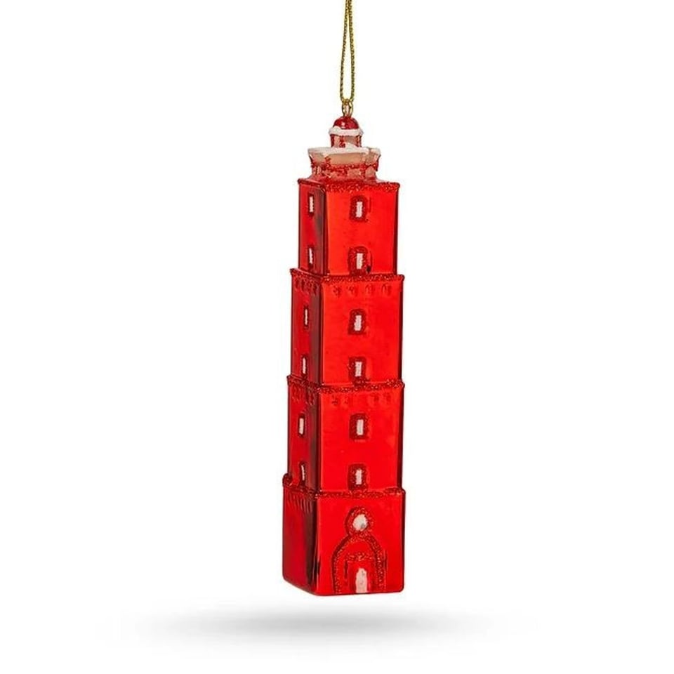 Kerstbal Terschelling Brandaris Rood