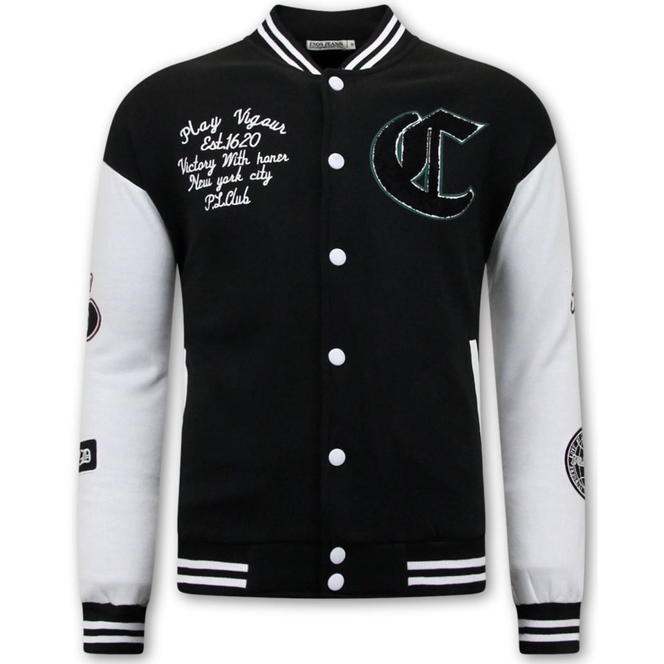 Baseball Jacket Vintage - 7792 - Zwart