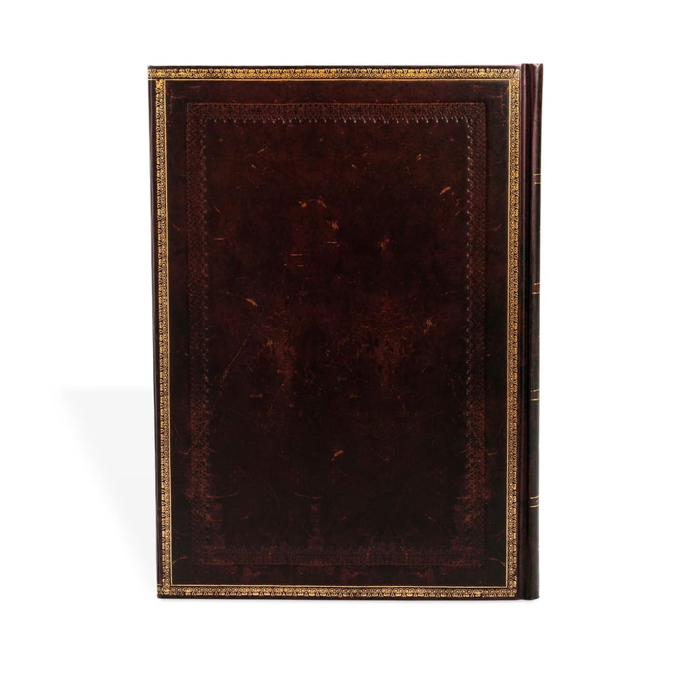 Paperblanks Notebook Grande Plain Black Moroccan - 21 x 30 cm / Dark Brown, Gold
