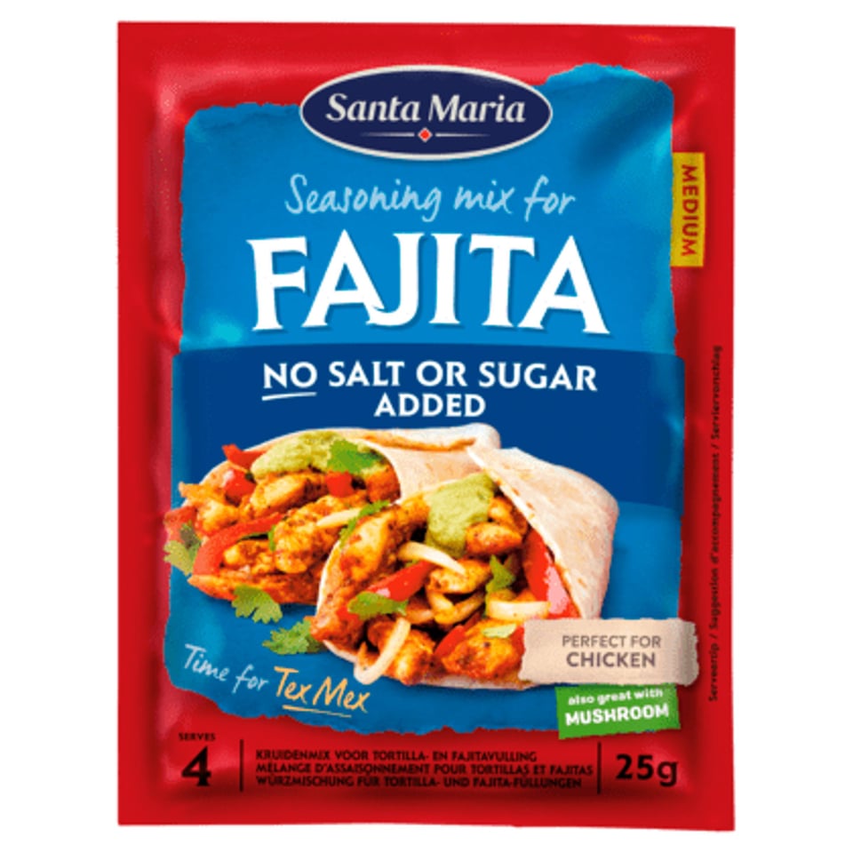 Santa Maria Fajita Kruidenmix Geen Zout Toegevoegd