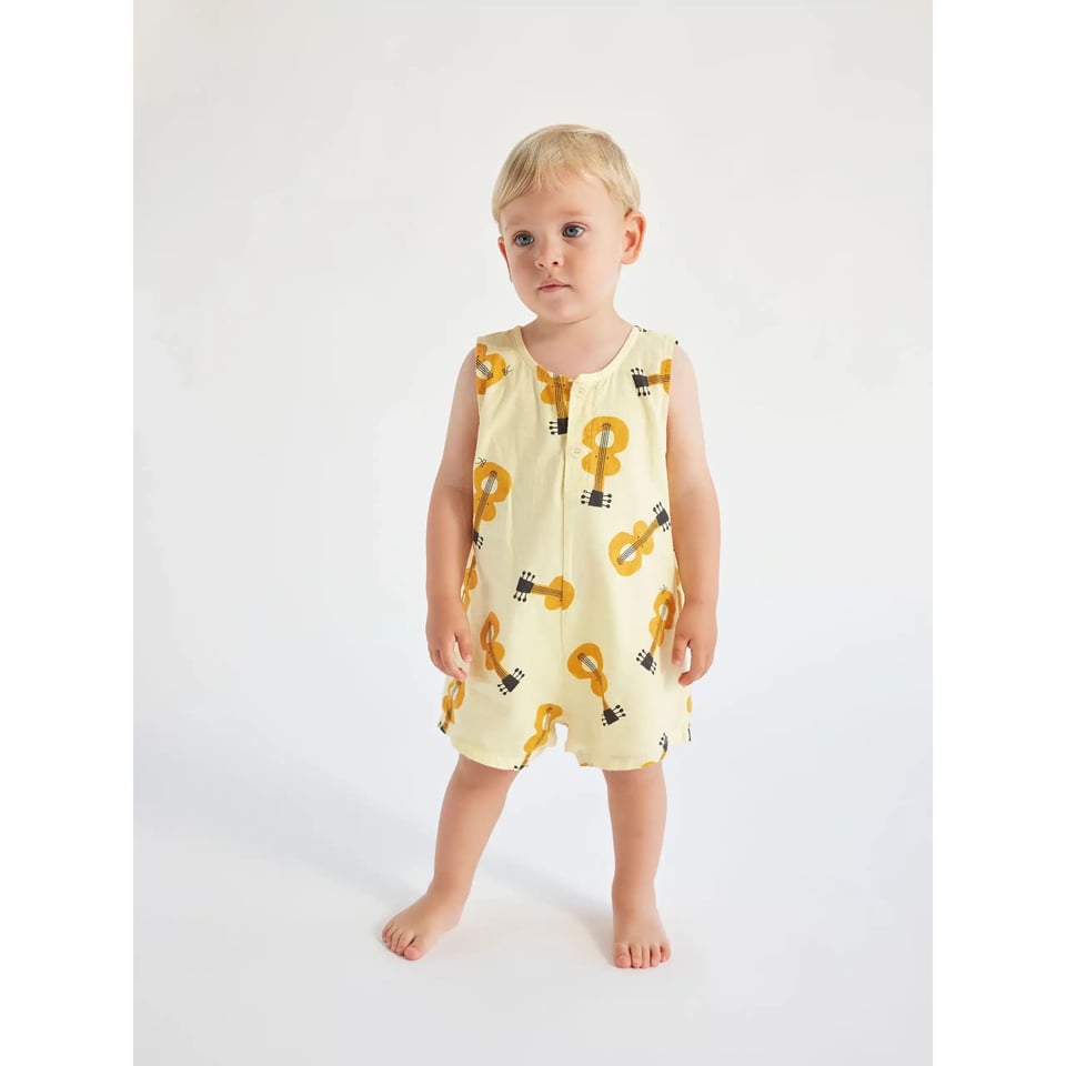 Bobo Choses Baby Acoustic Guitar All Over Woven Playsuit