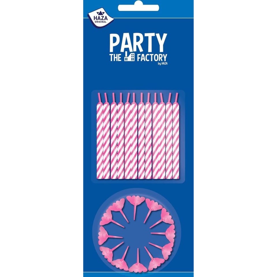 Party Factory Kaarsen Roze