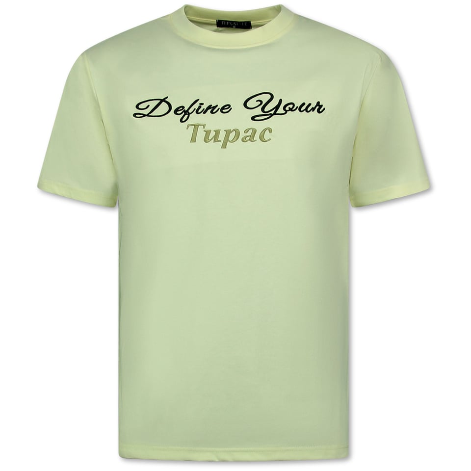 Tupac Shakur - Oversized T Shirt Heren - T Shirt Heren Met Print - Heren Tshirt Met Opdruk - 672 - Geel