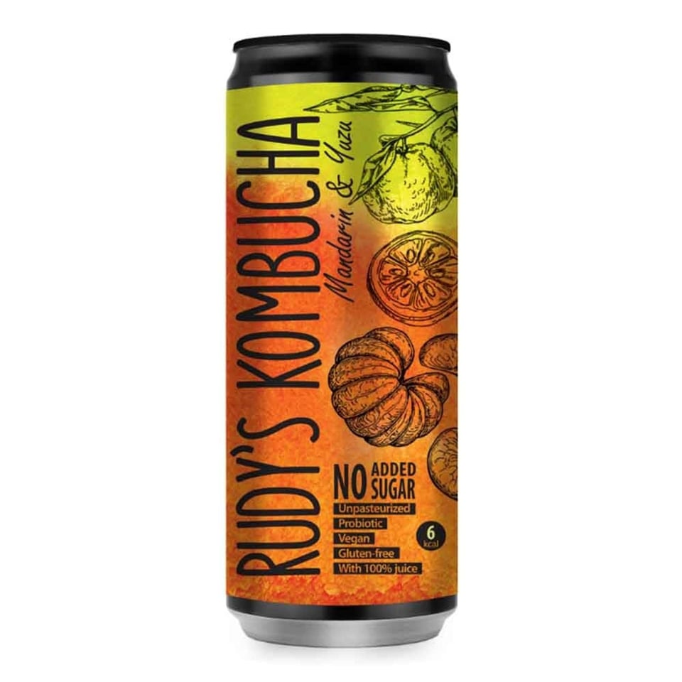 Rudy's Kombucha Mandarin & Yuzu Kombucha 330ml