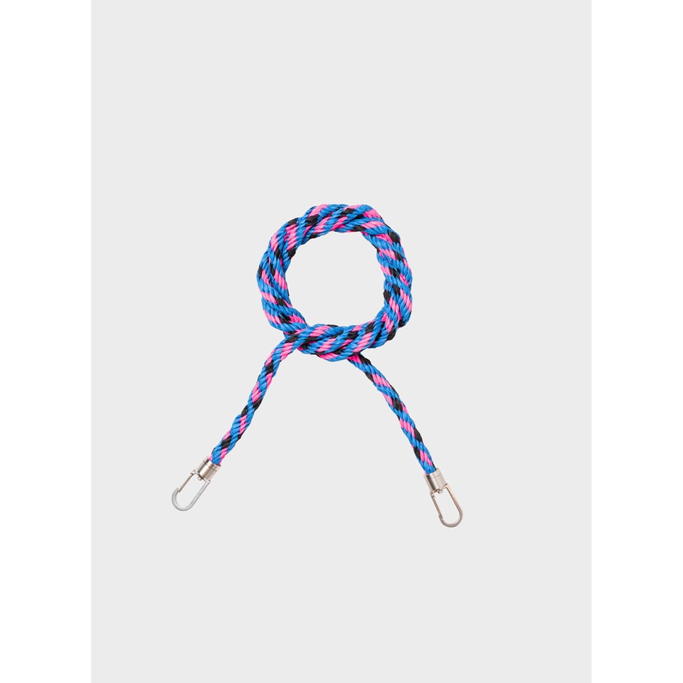 Susan Bijl Kumihimo Strap Blueback & Fluo Pink Long