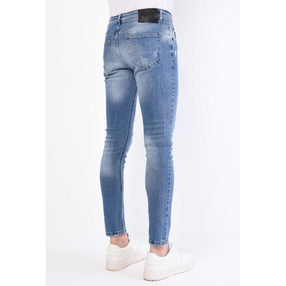 Lichtblauwe Jeans Heren Met Gaten - 1059 - Blauw