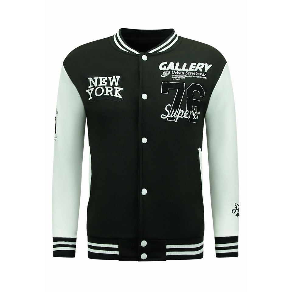 College Jacket Heren - Baseball Jacket - 902 - Zwart