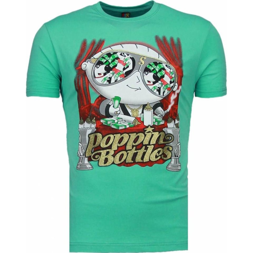 Poppin Stewie - T-Shirt - Turquoise