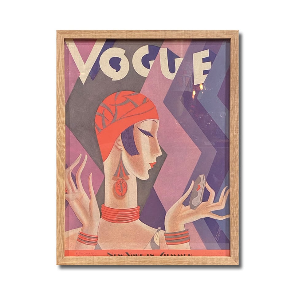 Poster Vogue Lady with Jewels Multicolor 32x42cm Ingelijst