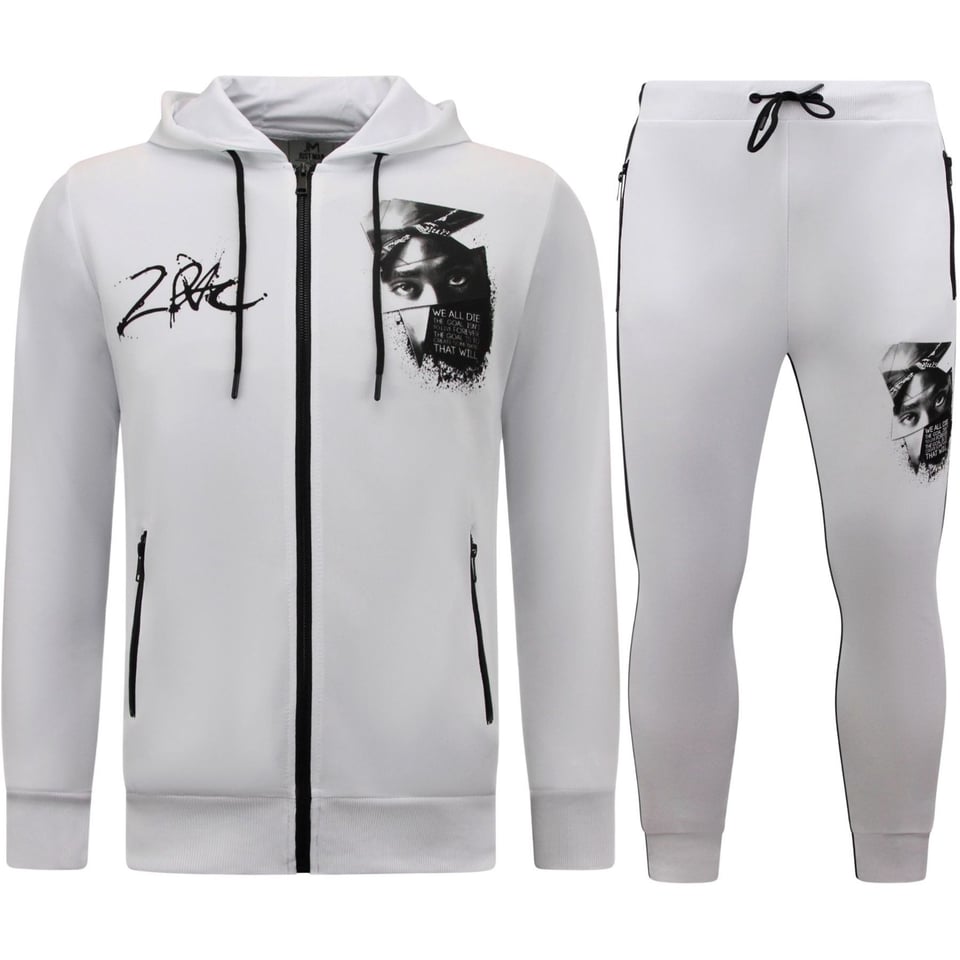 Trainingspak Heren Tupac Shakur - Huispak - 2Pac Joggingpak - 267 - Wit