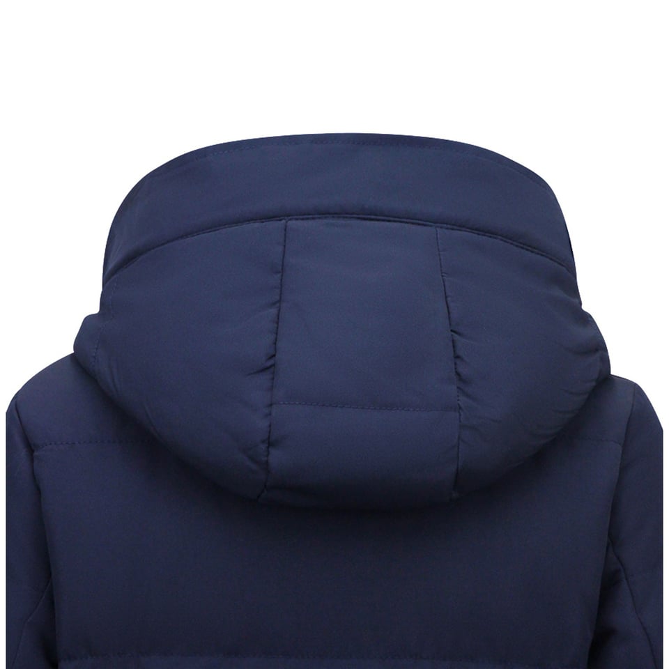 Puffer Jacket Dames Lang Getailleerd - 8606 - Blauw