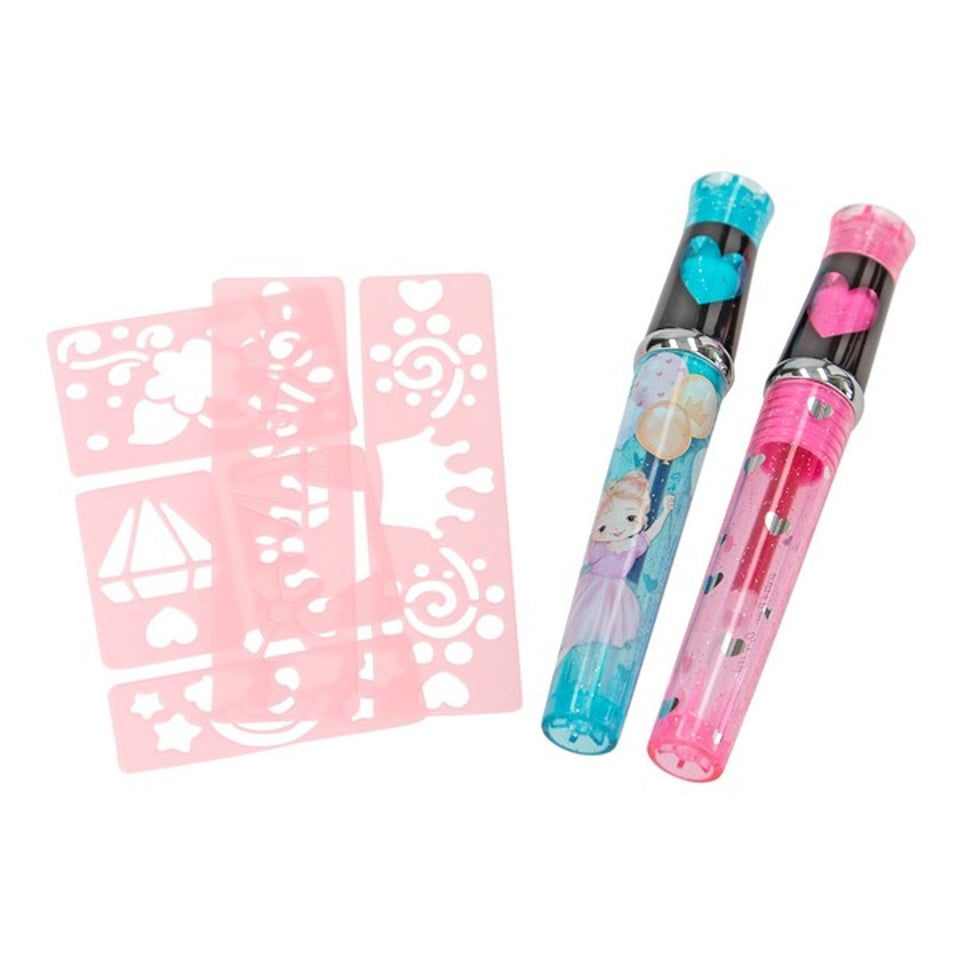 Princess Mimi Tattoo Glitter Gelpennen Roze-Blauw