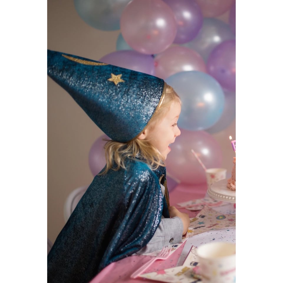 Starry Night Cape with Hat - Turqoise (5-6 Jr)